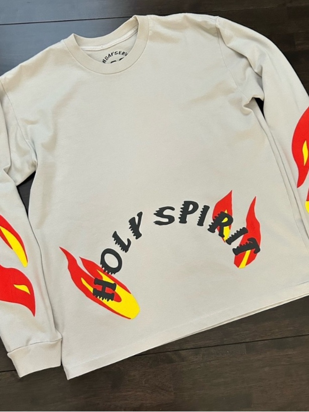 Sunday Service Kanye Ye Beige Sweatshirt with Yellow Sun Graphic 2019